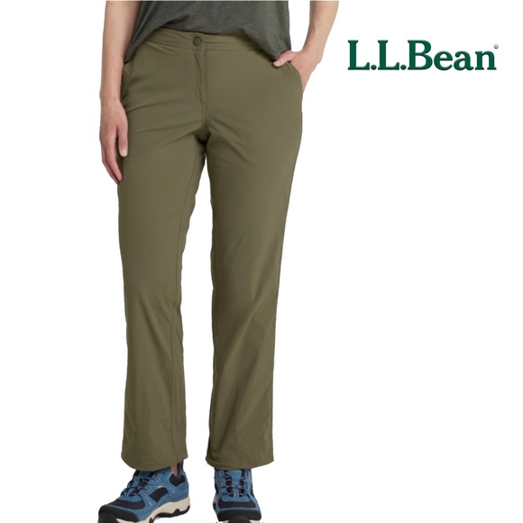 L.L. Bean Hiking Trail Pants Water Repellent Mid Rise Straight Leg Nylon UPF 50+ - Picture 1 of 7
